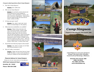 View Camp Simpson Brochure
